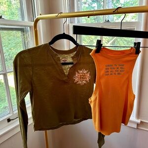 2-Set Boys Lie On The Rocks Henley and Tank